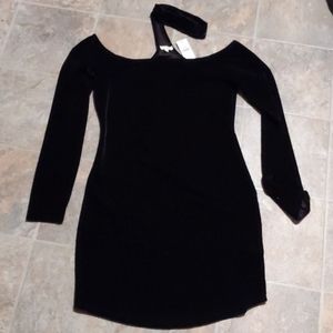 Wet Seal Black Velvet Dress